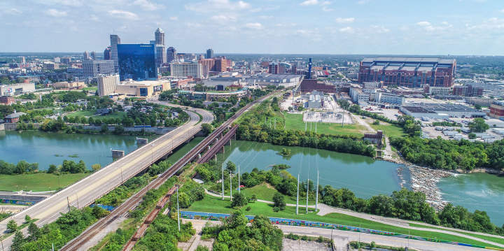 aerial photo of metropolitan area